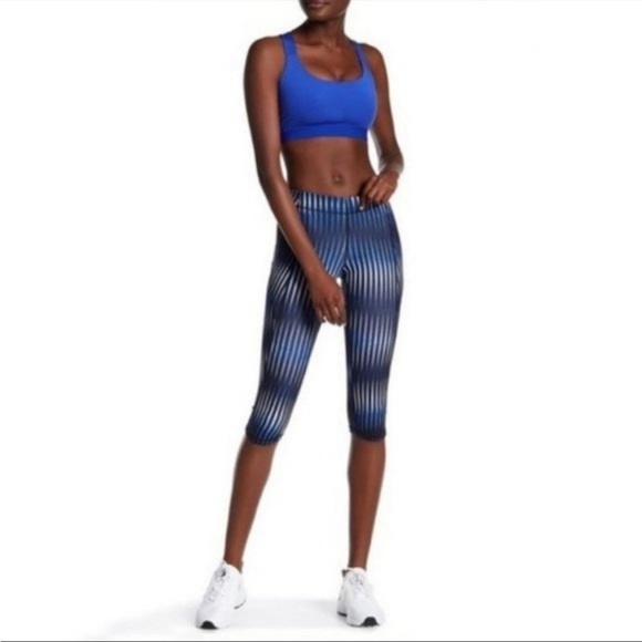 Ivy‎ Park Kaleidoscope Print Mid Capri Leggings Blue Black - Picture 5 of 12